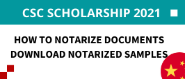 How to Notarize Documents for CSC Scholarship 2021 in Study in China