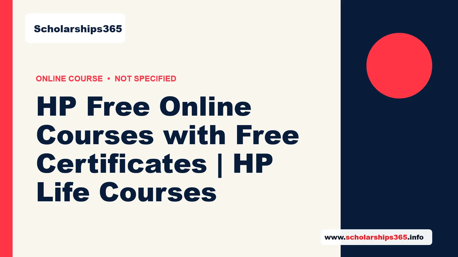 HP Free Online Courses with Free Certificates | HP Life Courses – Online Course | Scholarships365