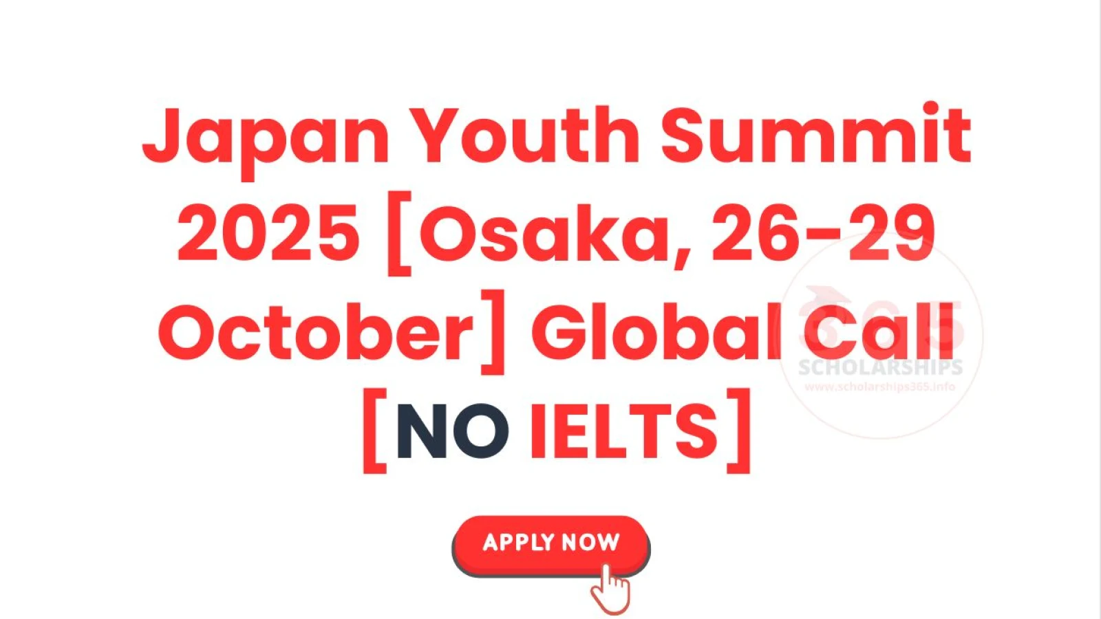 Japan Youth Summit 2025 [Osaka, 26-29 October] Global Call