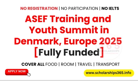 ASEF Training and Youth Summit in Denmark, Europe 2025 [Fully Funded]