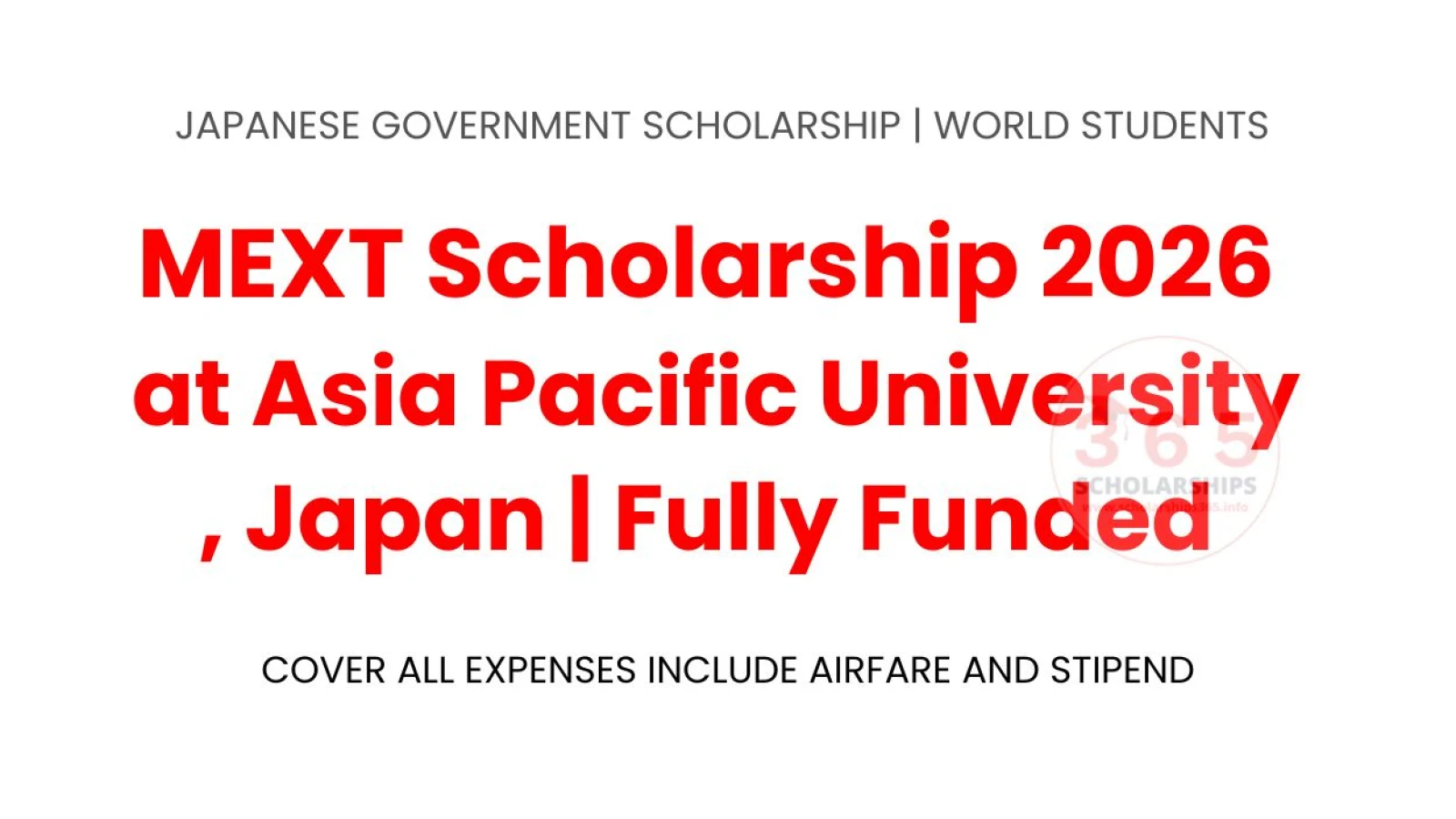 MEXT Scholarship 2026 at Asia Pacific University, Japan | Fully Funded