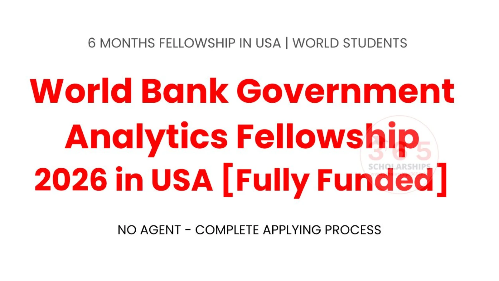 World Bank Government Analytics Fellowship 2026 in USA [Fully Funded]