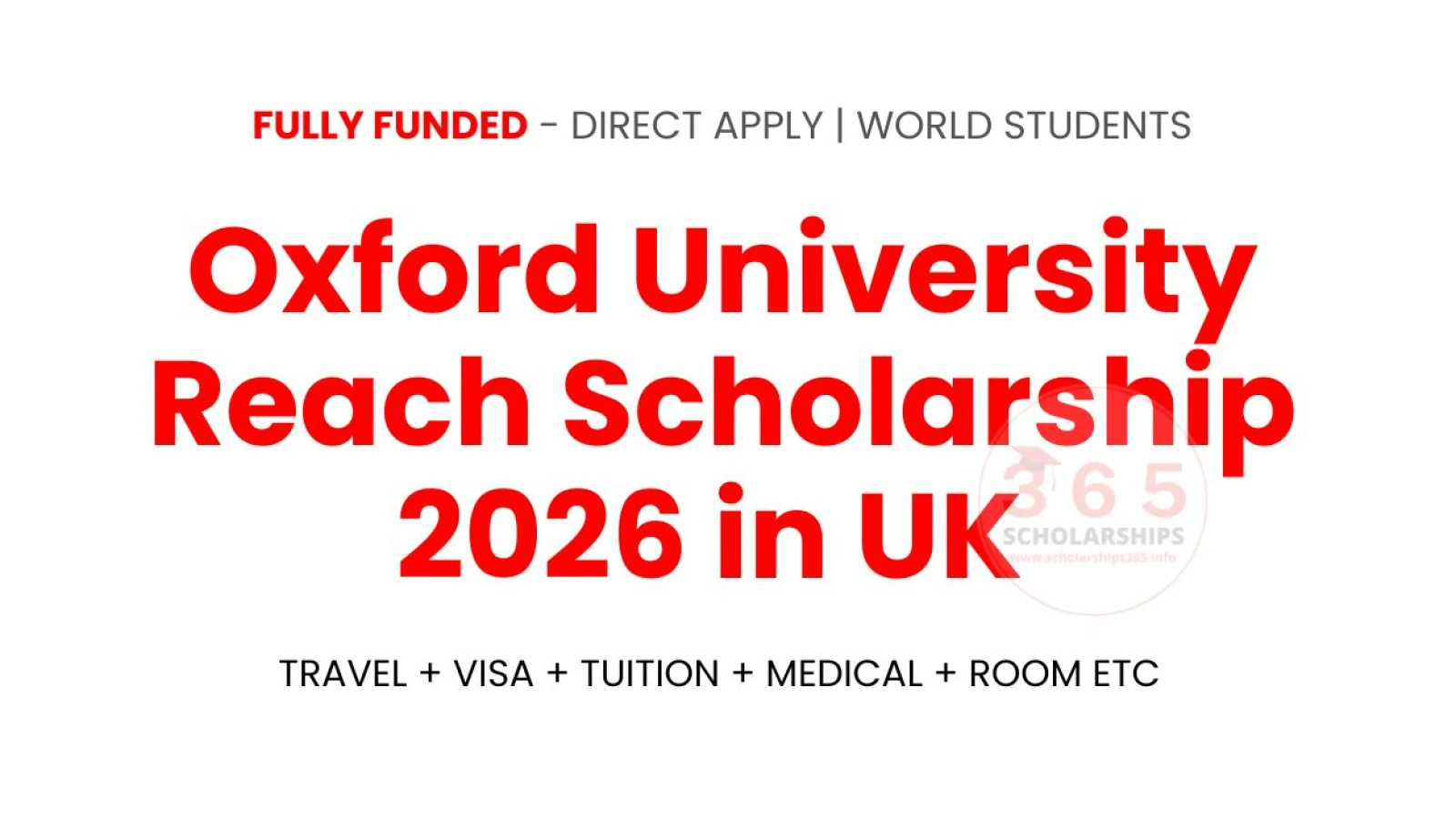 Oxford University Reach Scholarship 2026 in UK [Fully Funded]