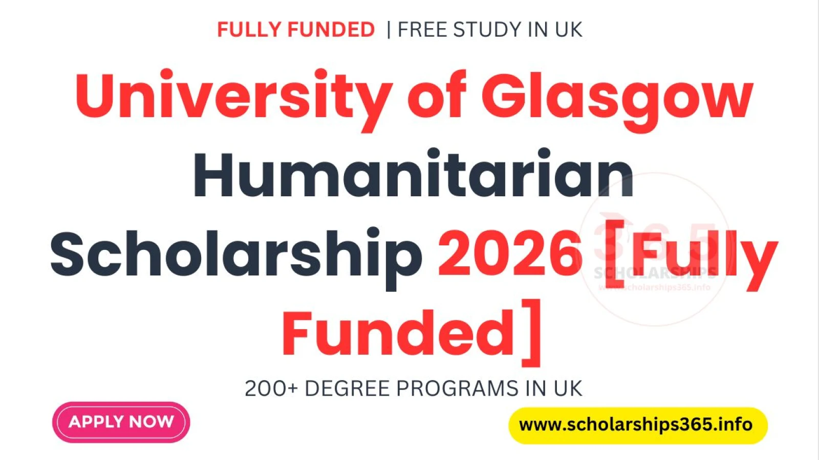 University of Glasgow Humanitarian Scholarship 2026 [Fully Funded]