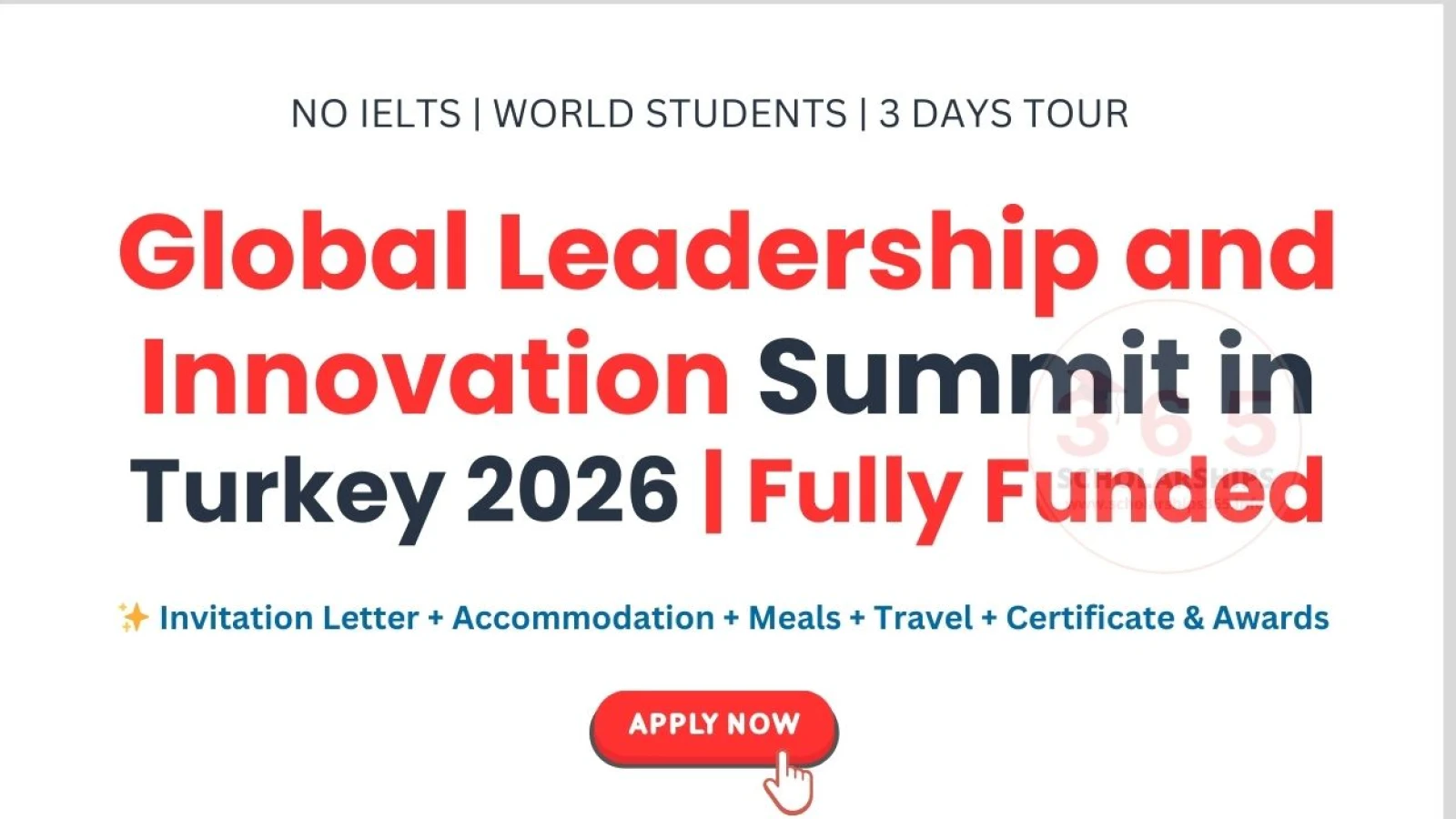 Global Leadership and Innovation Summit in Turkey 2026 | Fully Funded