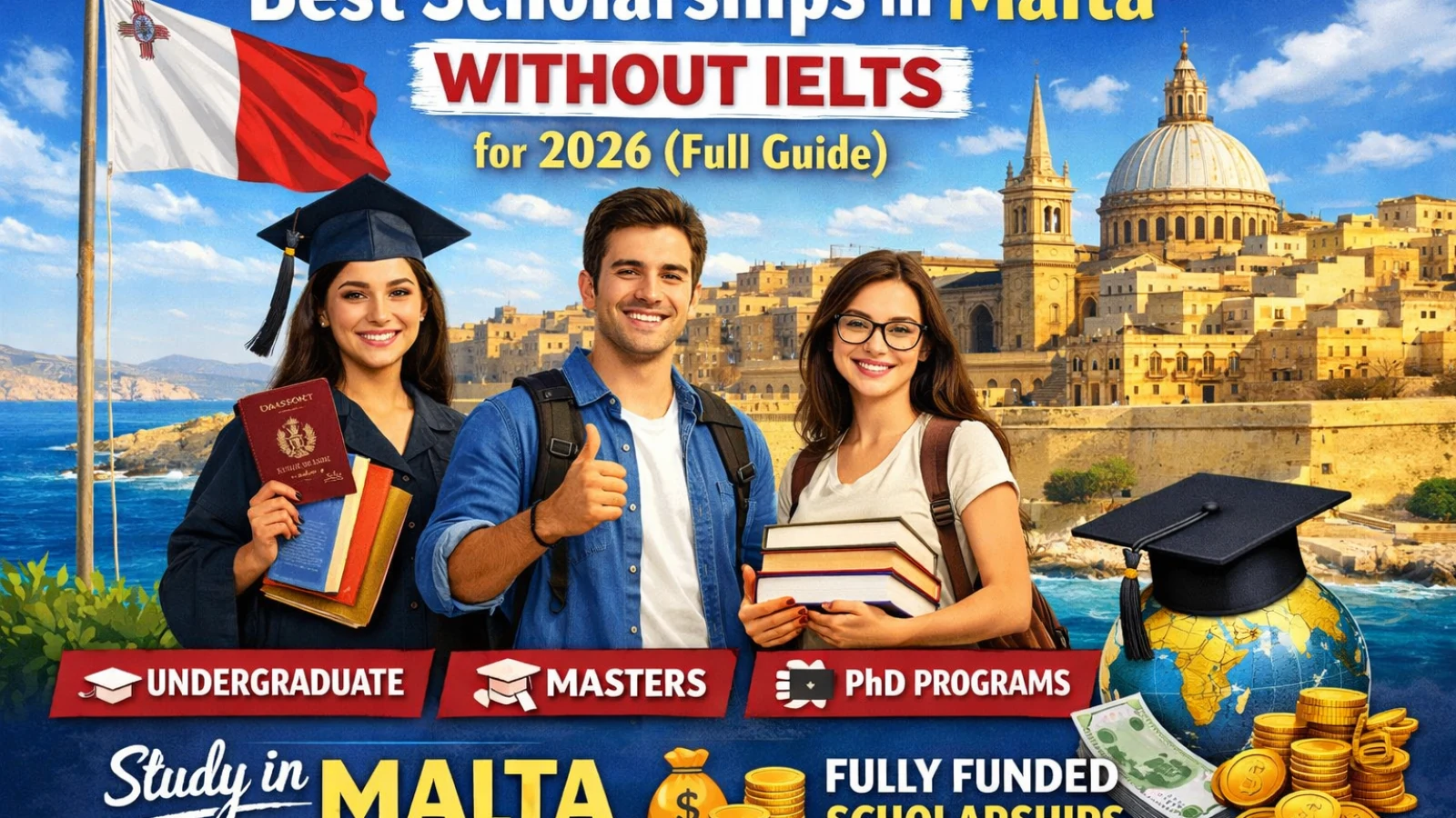 Best Scholarships in Malta Without IELTS for 2026 (Full Guide)