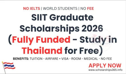 SIIT Graduate Scholarships 2026 (Fully Funded - Study in Thailand for Free)