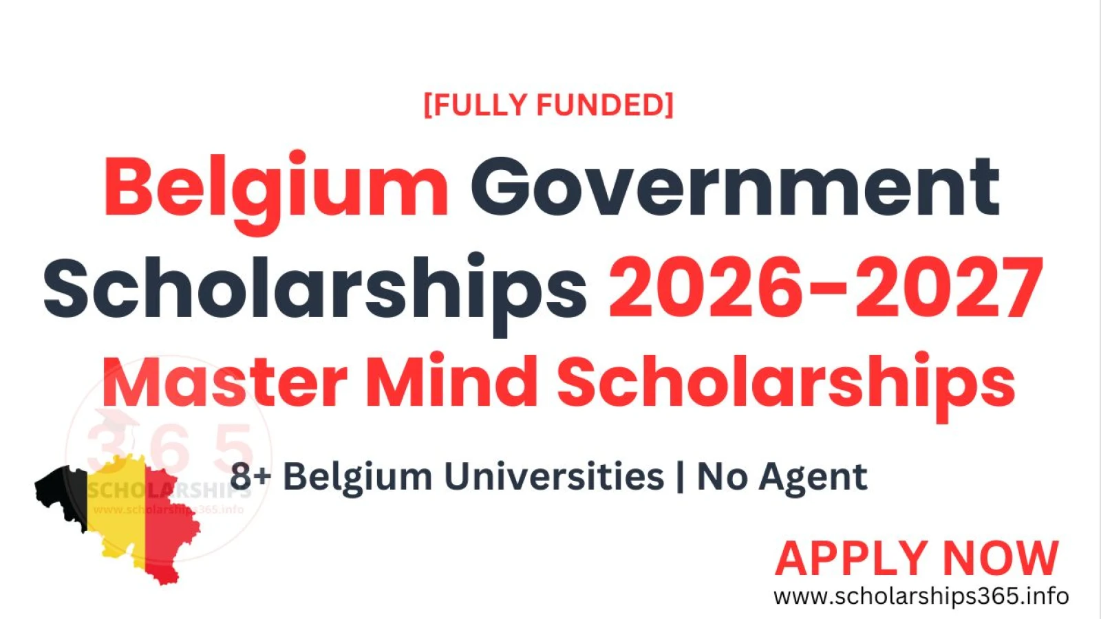 Belgium Government Scholarships 2026-2027 | Master Mind Scholarships
