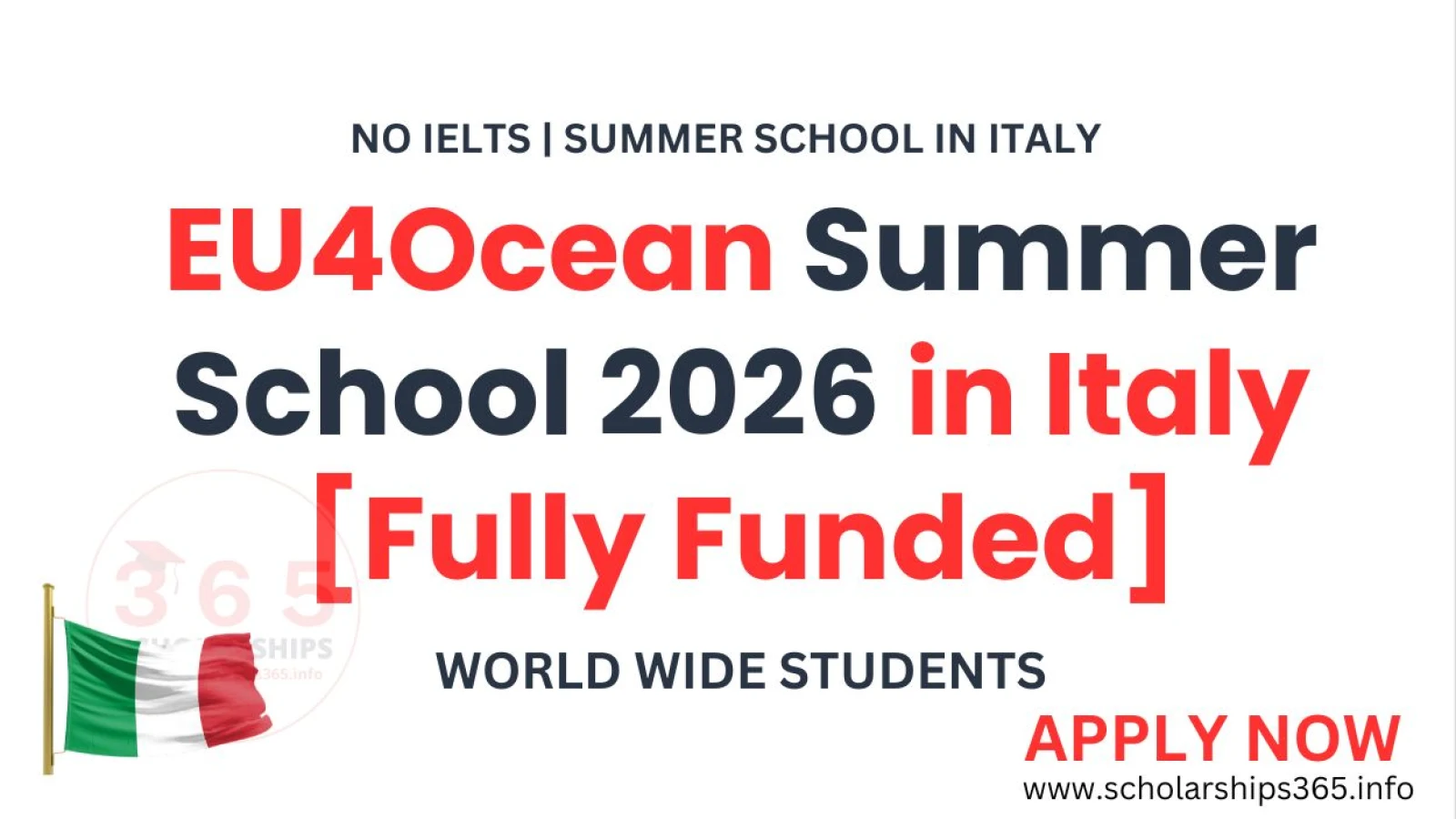 EU4Ocean Summer School 2026 in Italy | Fully Funded