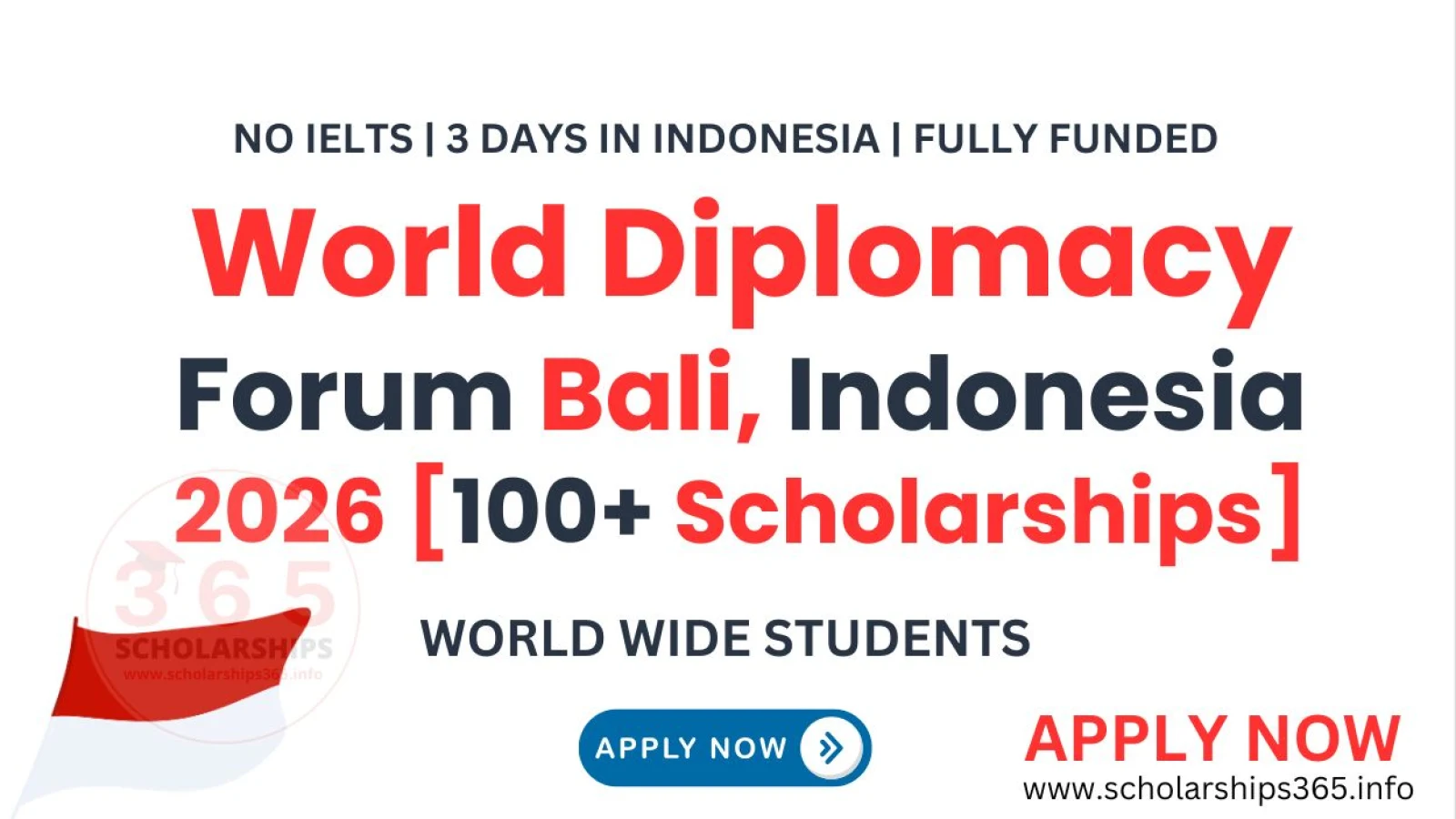 World Diplomacy Forum Bali, Indonesia 2026 [100+ Scholarships]