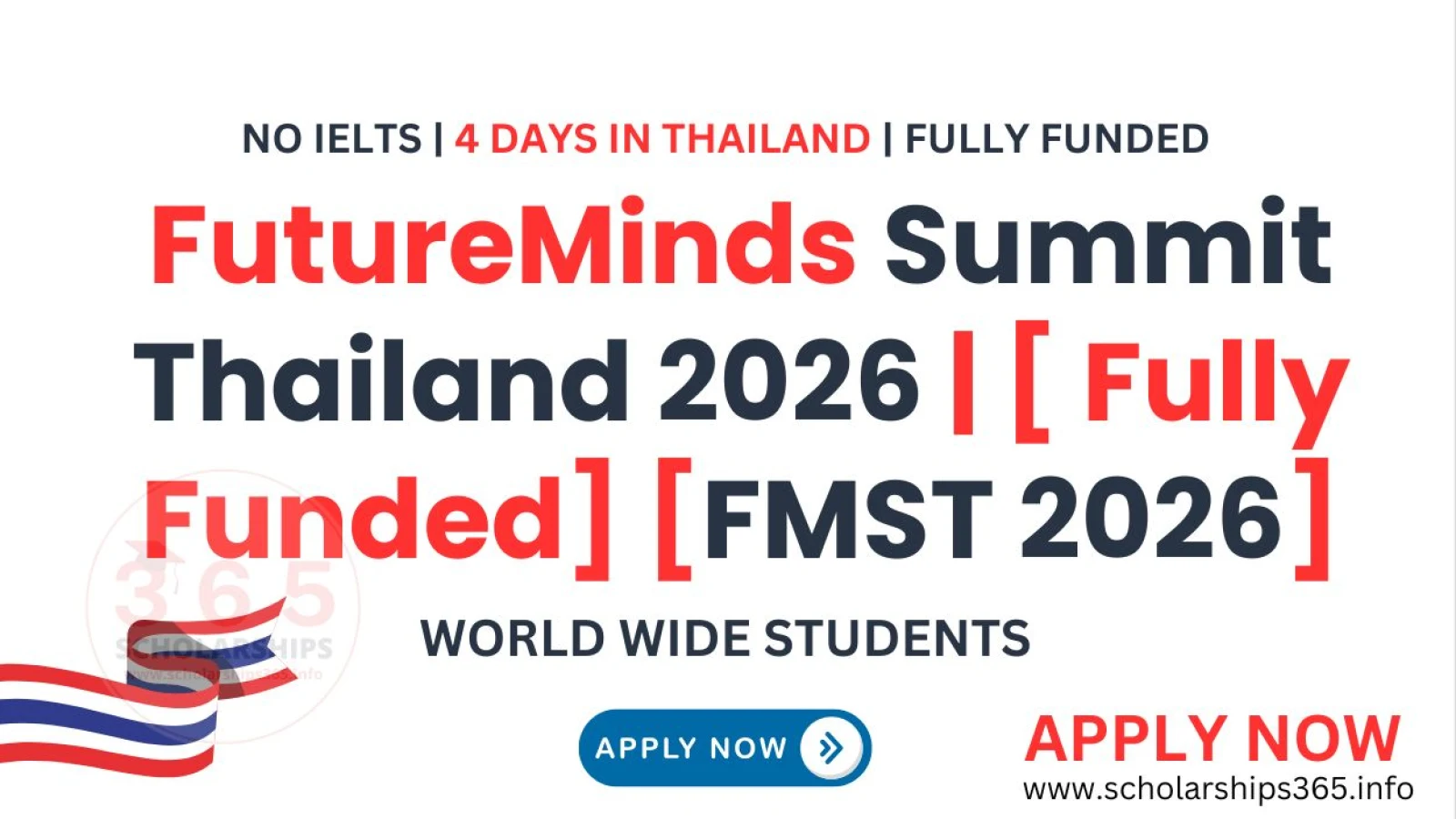 FutureMinds Summit Thailand 2026 | [ Fully Funded] [FMST 2026]