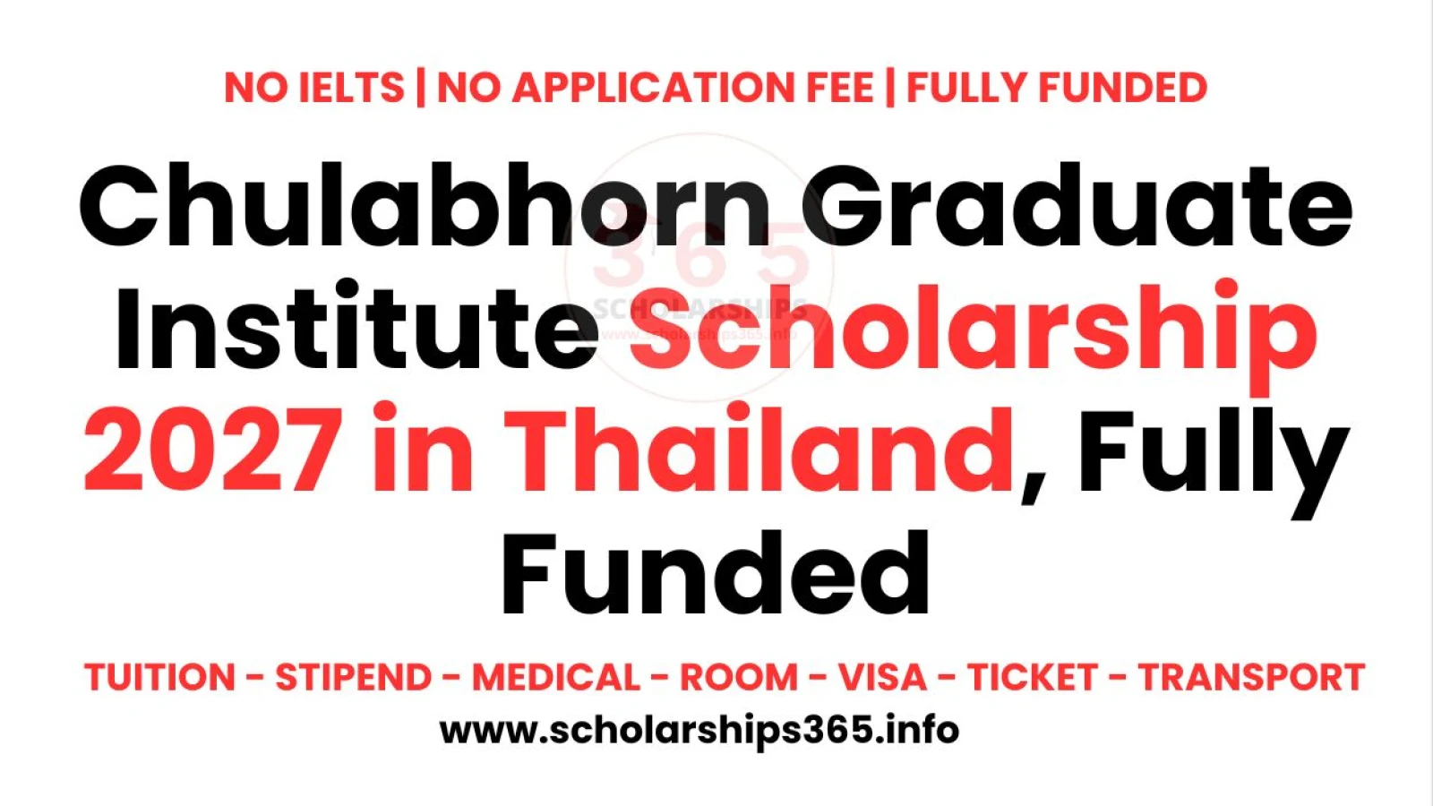 Chulabhorn Graduate Institute Scholarship 2027 in Thailand | Fully Funded