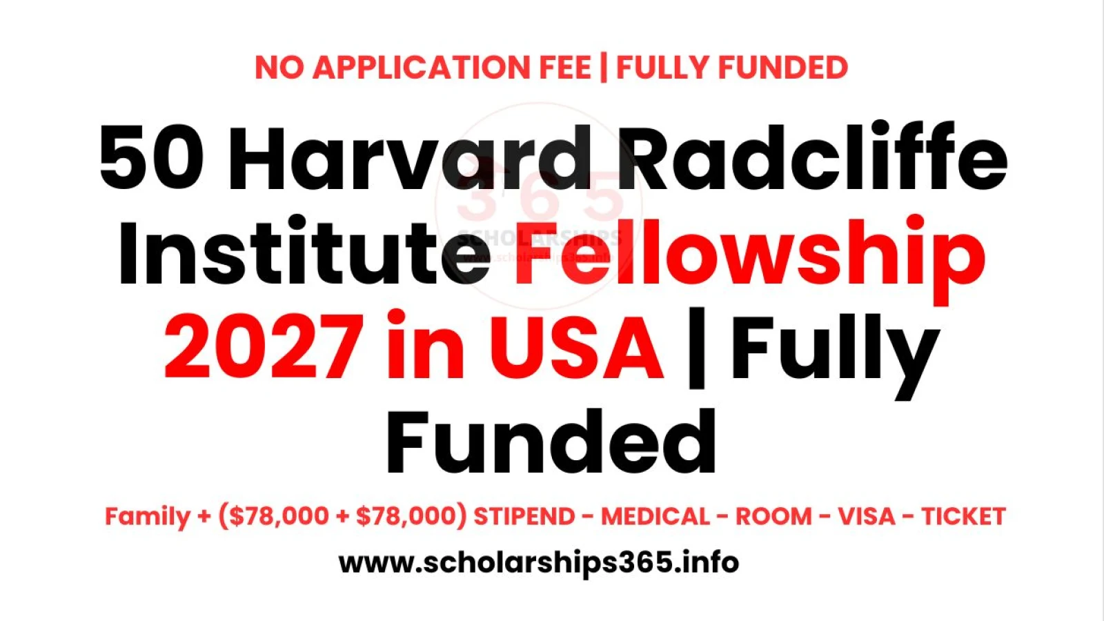 50 Harvard Radcliffe Institute Fellowship 2027 in USA | Fully Funded