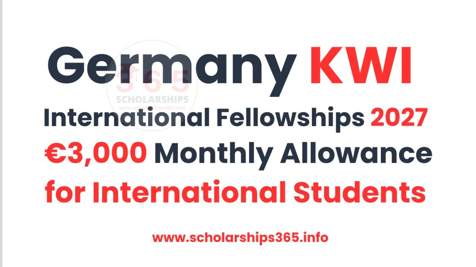 Germany KWI International Fellowships 2027 | €3,000 Monthly Allowance