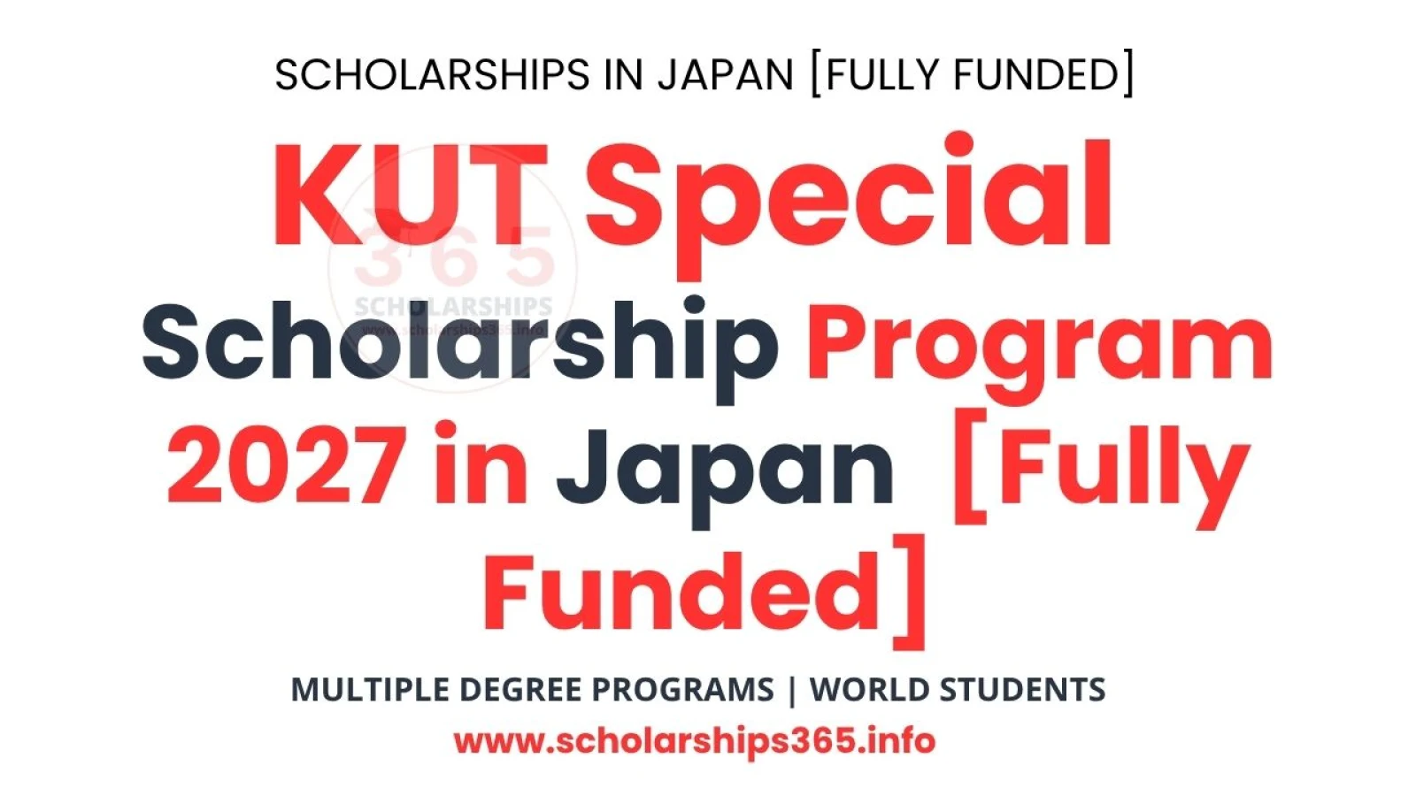 KUT Special Scholarship Program 2027 in Japan | Fully Funded