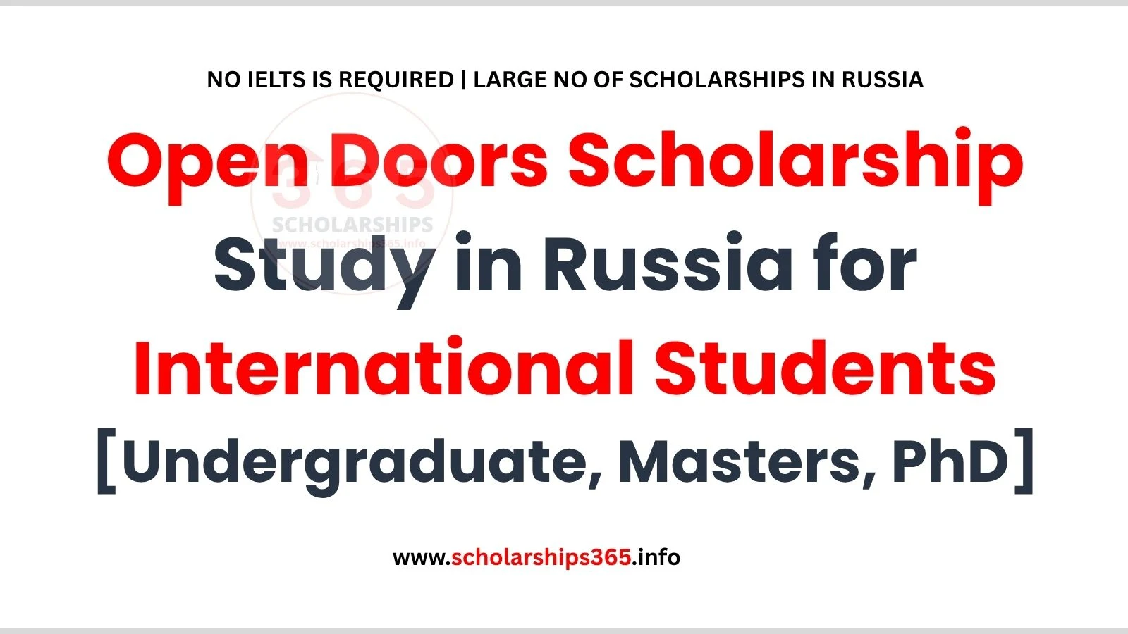 Open Doors Scholarship 2026-2027: Study in Russia