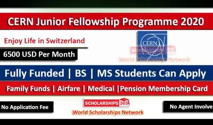 CERN Junior Fellowship Programme 2020 Fully Funded in Switzerland