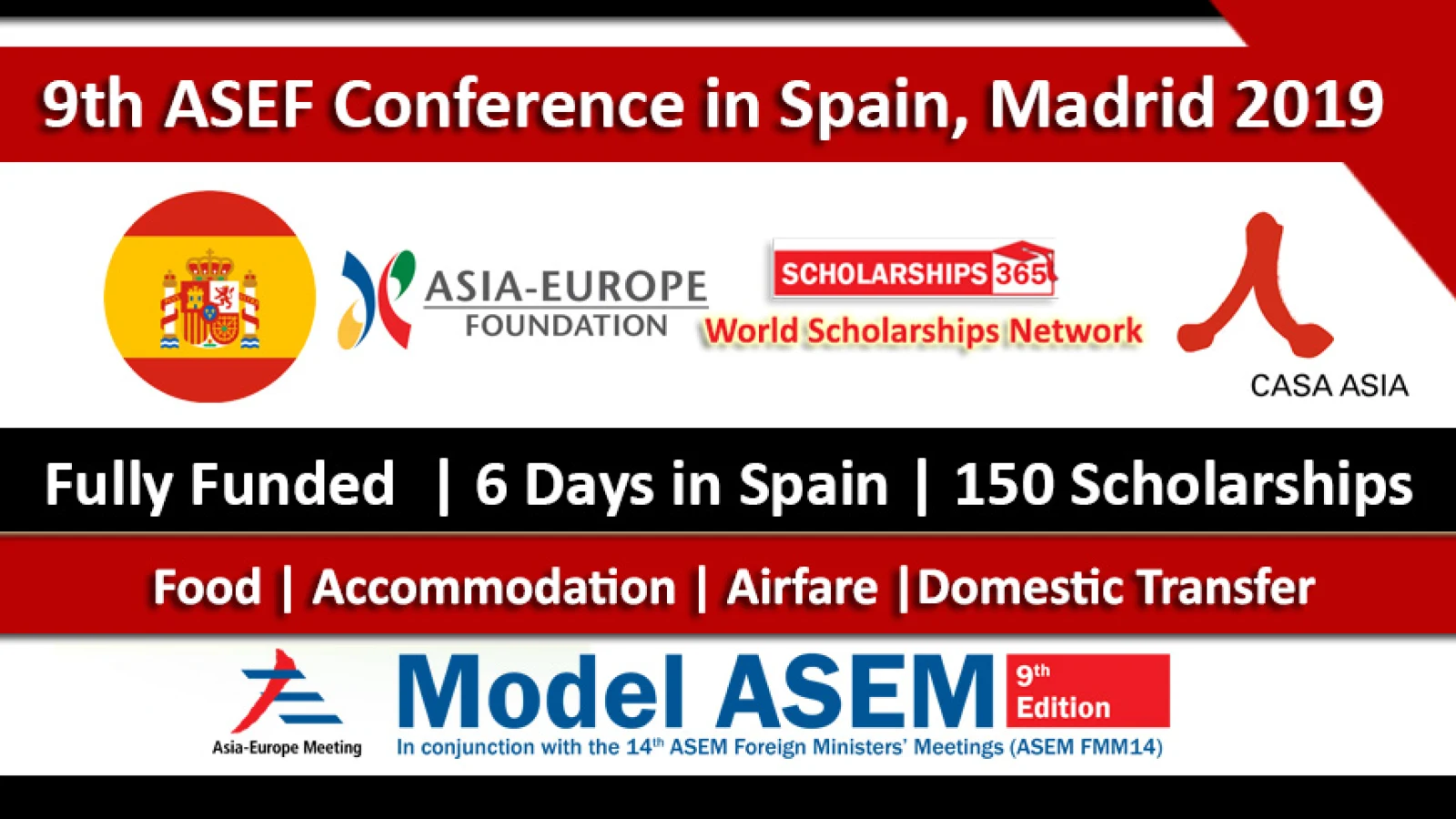 9th ASEF Conference in Spain Madrid 2019 Fully Funded For Students - Asia Europe Foundation