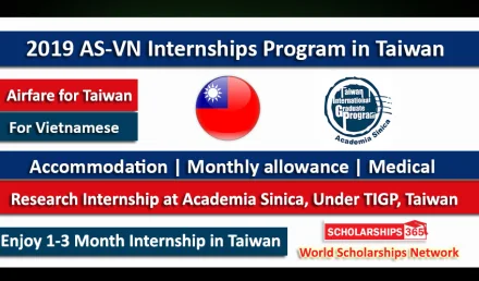 2019 AS-VN Internship Program for Vietnamese Students in Taiwan