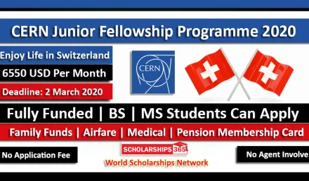 CERN Junior Fellowship Program 2020 Fully Funded in Geneva, Switzerland