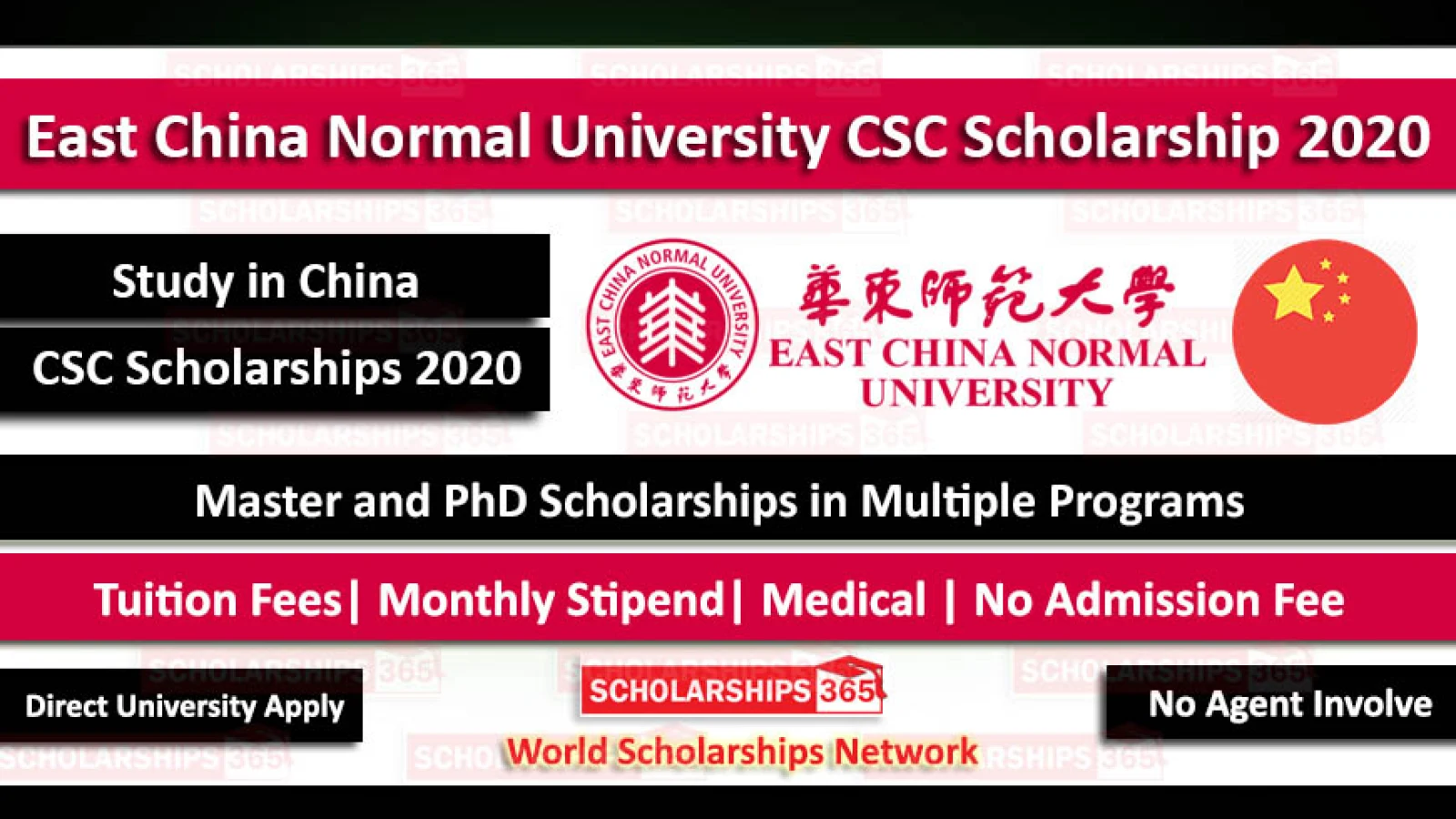 East China Normal University CSC Scholarship 2020 - Fully Funded - Chinese Government Scholarship