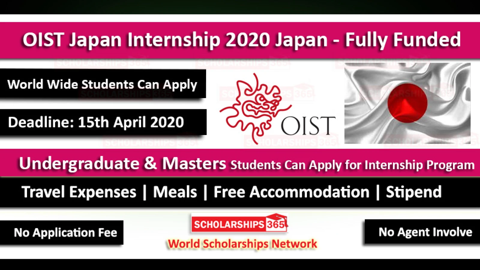 OIST Japan Internship 2020 Japan - Fully Funded Internship Program