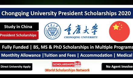 Chongqing University President Scholarship 2020-2021 - BS-MS-PHD - Fully Funded