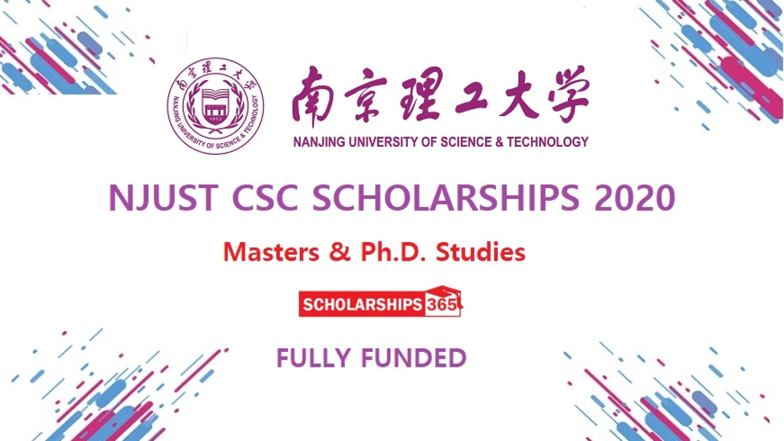Nanjing University of Science & Technology CSC Scholarship 2020 - Fully Funded