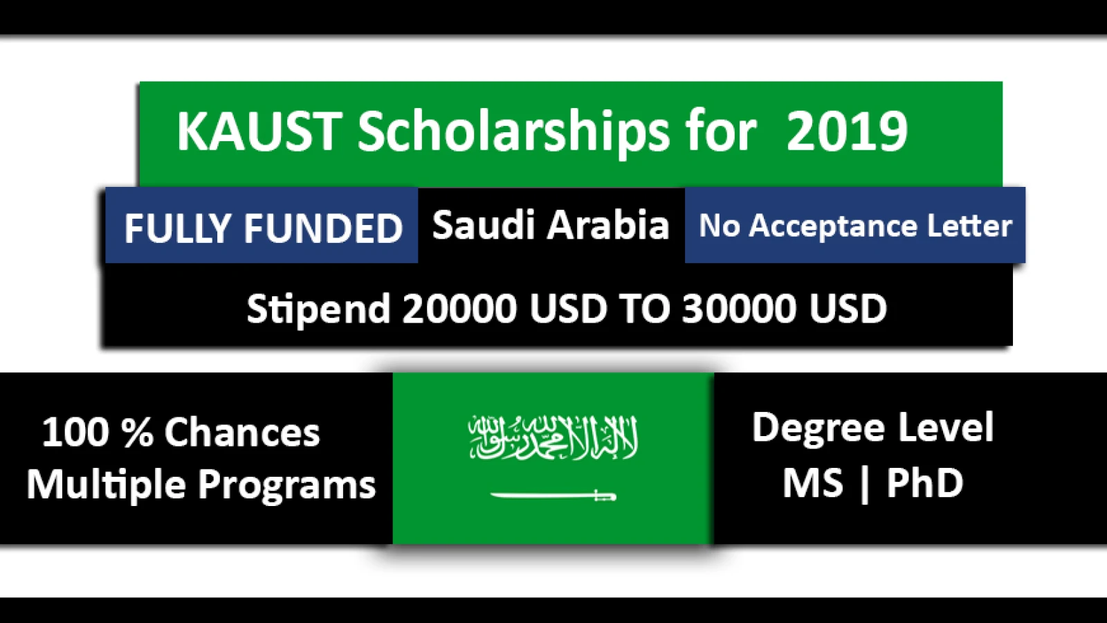 KAUST Saudi Arabia Scholarships 2019-2020 Fully Funded