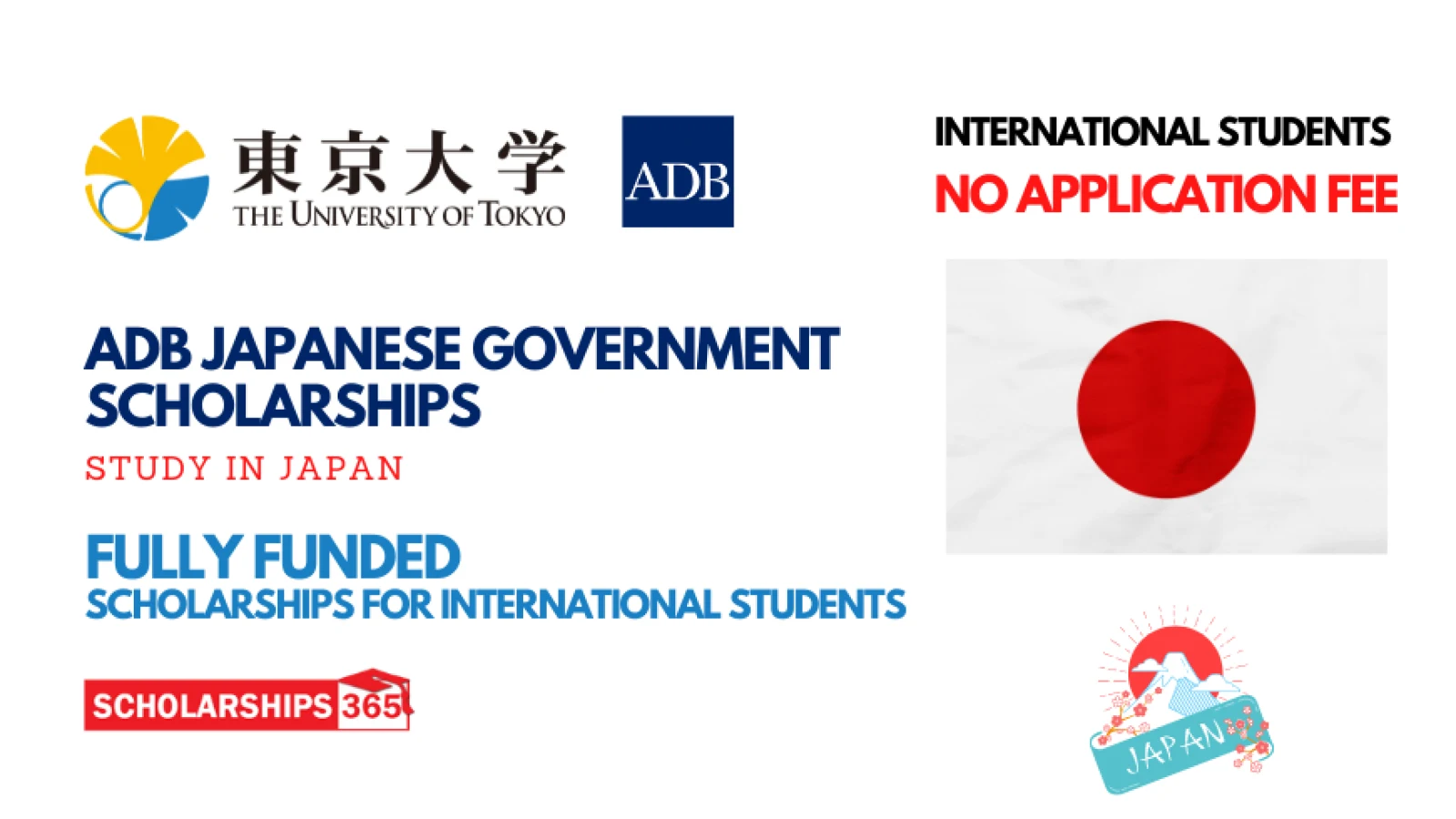 ADB Japan Government Scholarship 2024 | University of Tokyo | Fully Funded