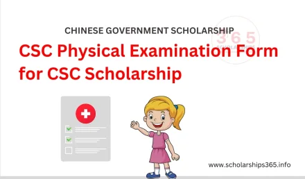 CSC Physical Examination Form for CSC Scholarship - Study in China