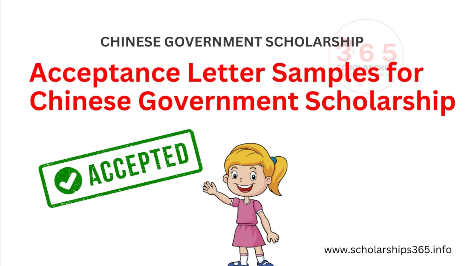 Acceptance Letter Samples for Chinese Government Scholarship 2025