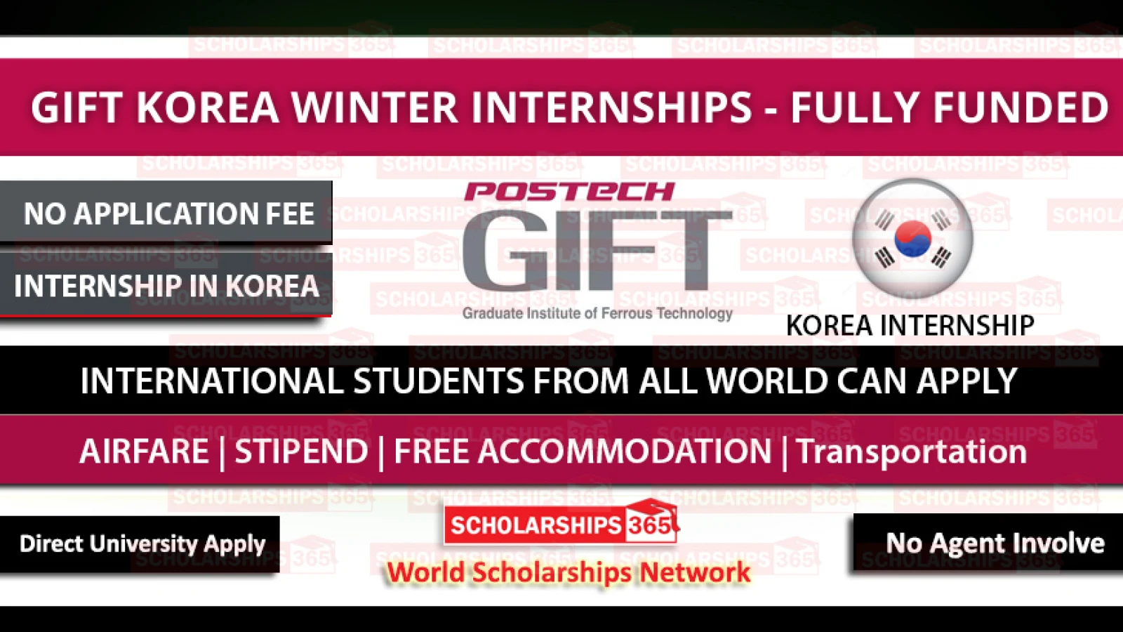 GIFT Internship in South Korea 2022 | Fully Funded | Internship in South Korea