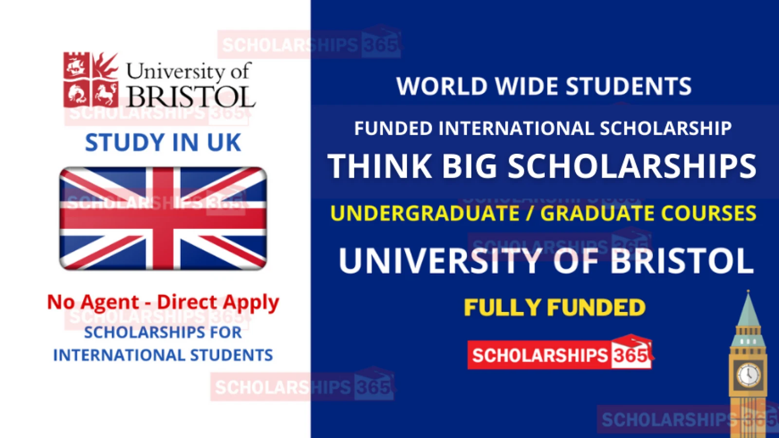 University of Bristol Think Big Scholarship 2024 - Study in UK