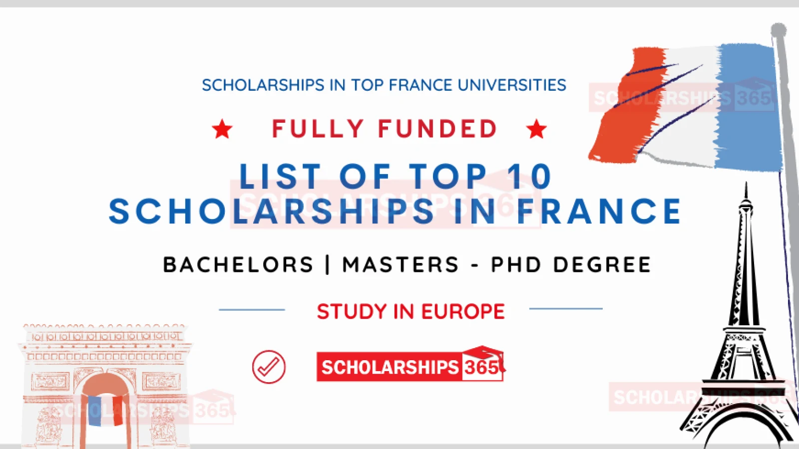 Scholarships in France 2024/2025 | Study in France, Europe