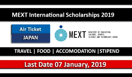 MEXT International Students Scholarships 2019