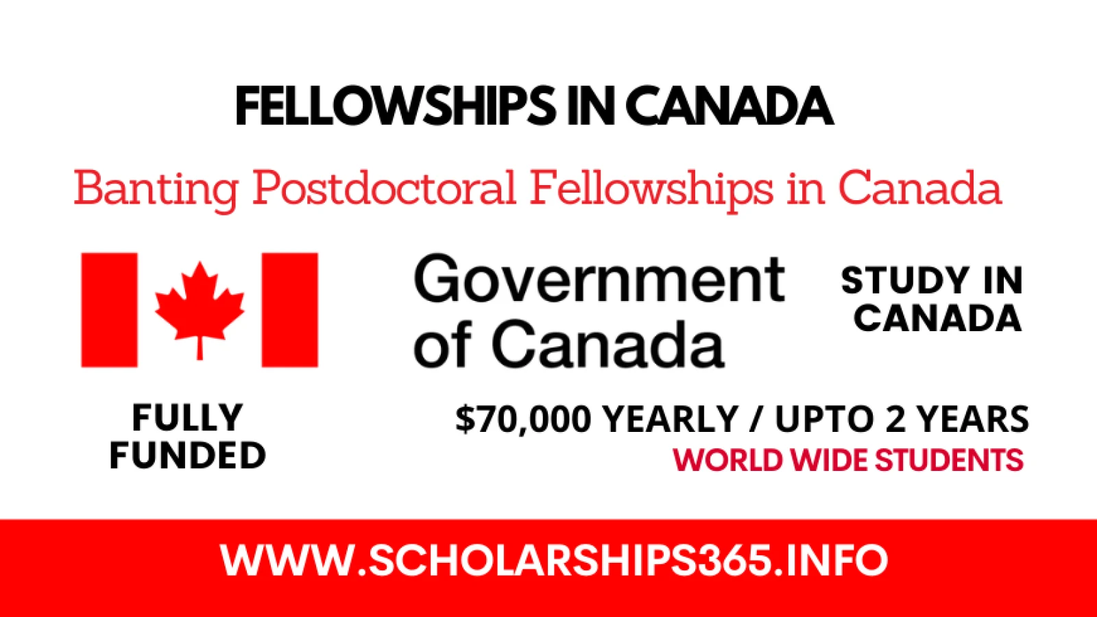 Banting Postdoctoral Fellowships in Canada 2021-2022 - Fully Funded