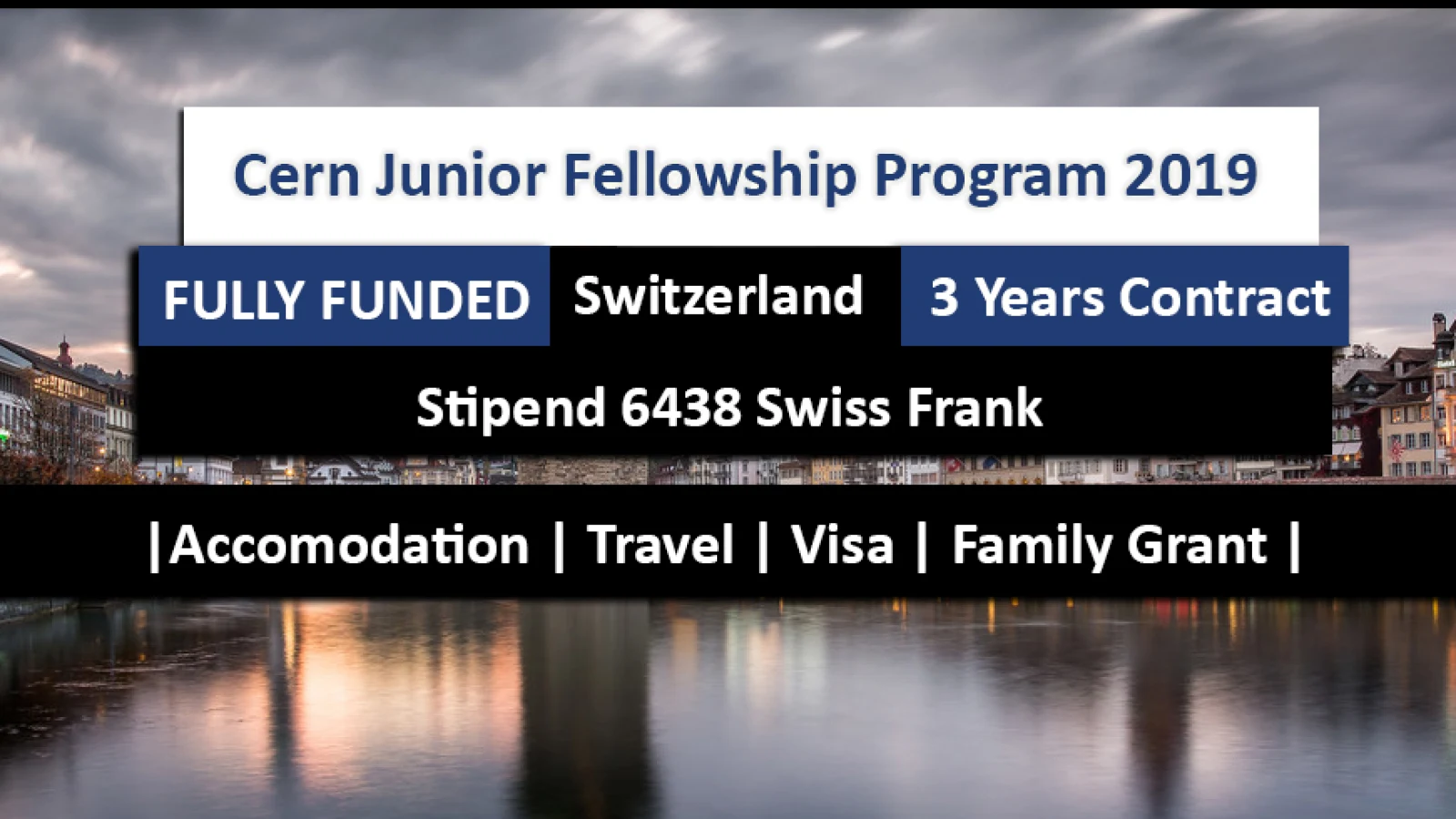 The CERN Junior Fellowship Programme 2019 Switzerland Fully Funded