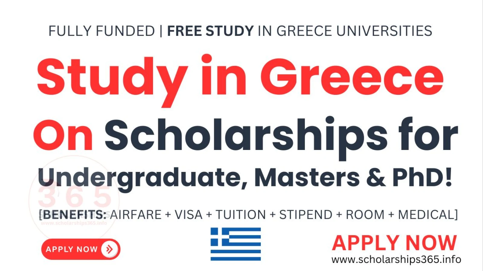 Study in Greece on Scholarships for Undergraduate, Masters & PhD