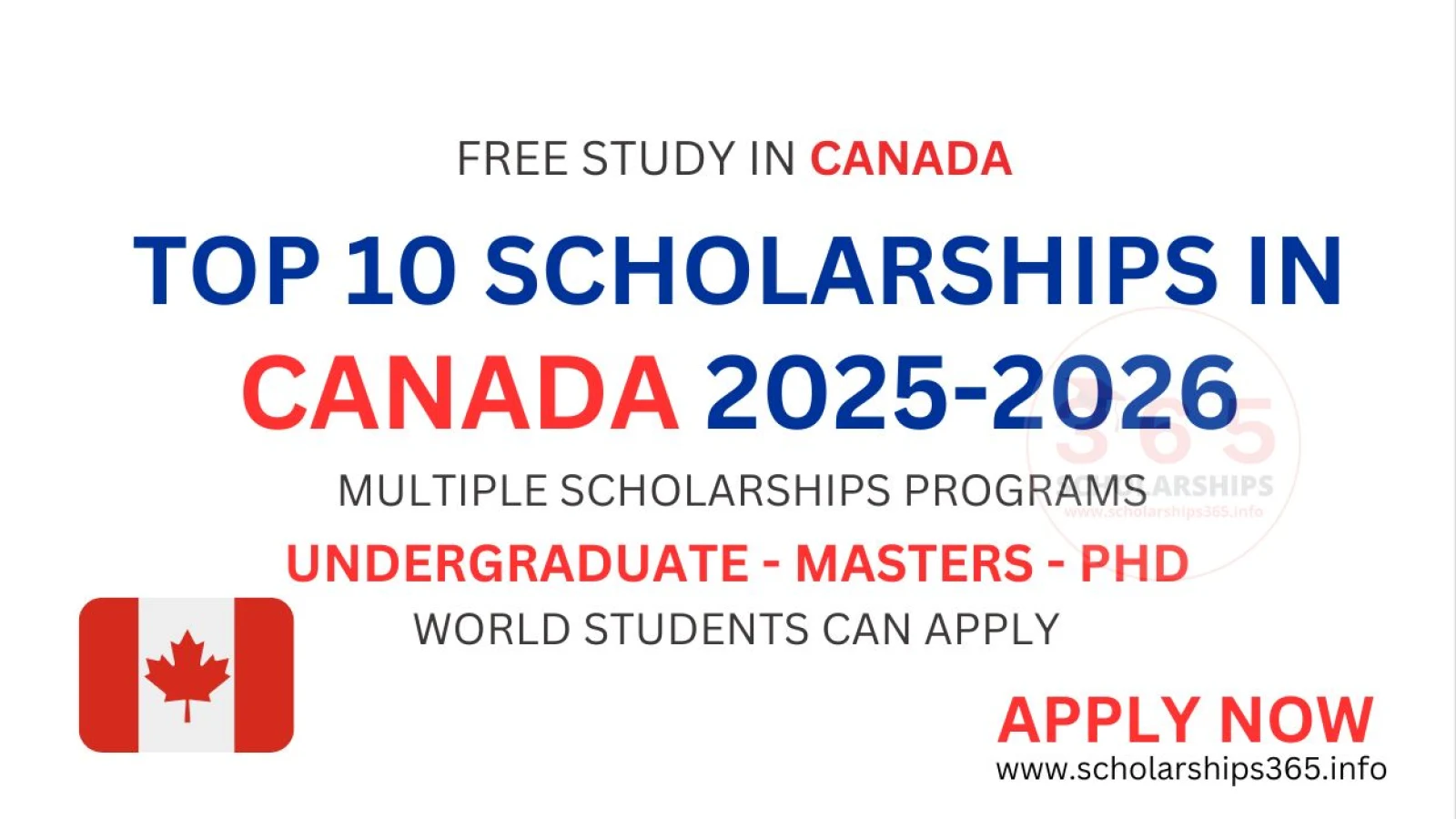 Top 10 Scholarships in Canada 2025-2026 | Study in Canada
