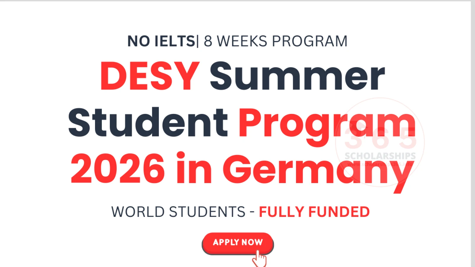 DESY Summer Student Program 2026 | Fully Funded