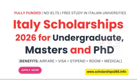 Italy Scholarships 2026 for Undergraduate, Masters & PhD [Fully Funded]