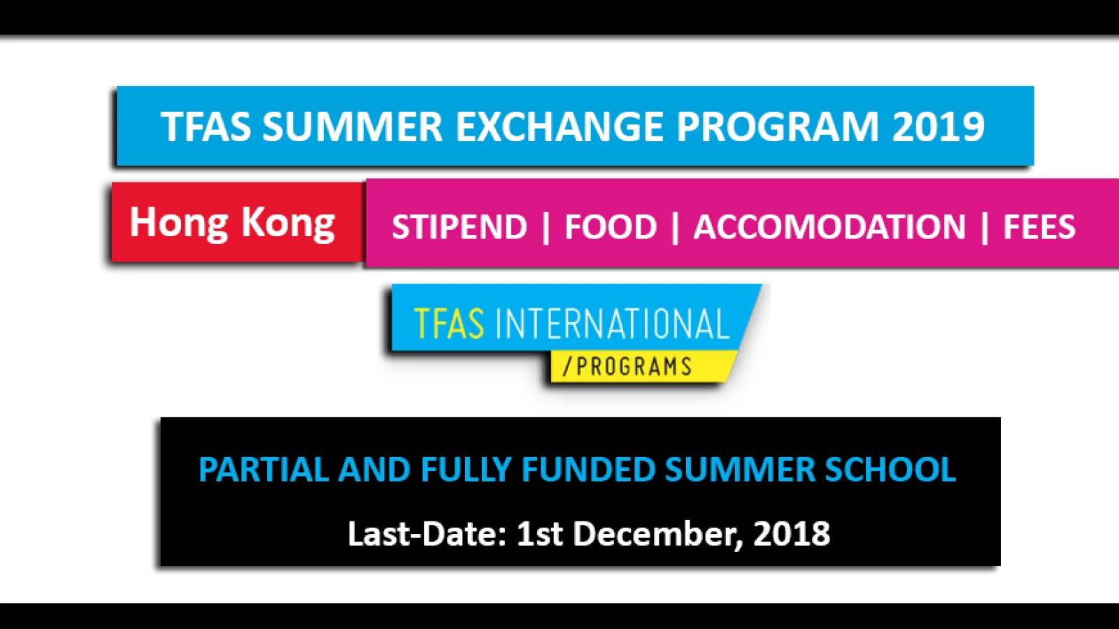 TFAS Summer Exchange Program Hong Kong 2019 Funded