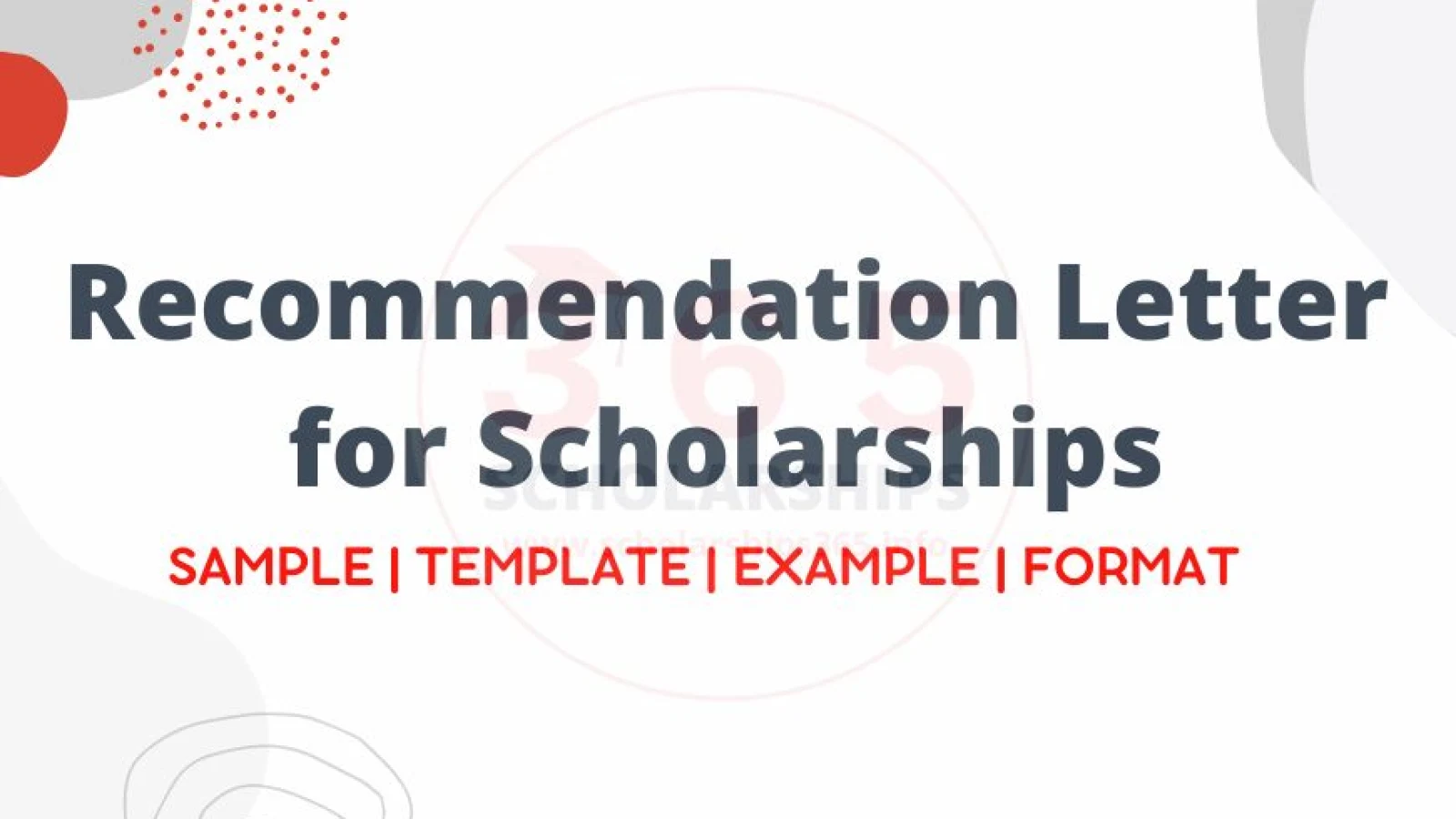 Recommendation Letter for Scholarship | Sample, Example, Template & Format