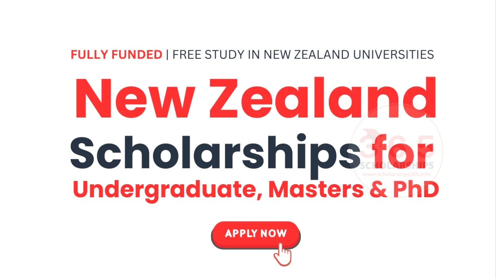 New Zealand Scholarships 2026 for Undergraduate, Masters & PhD