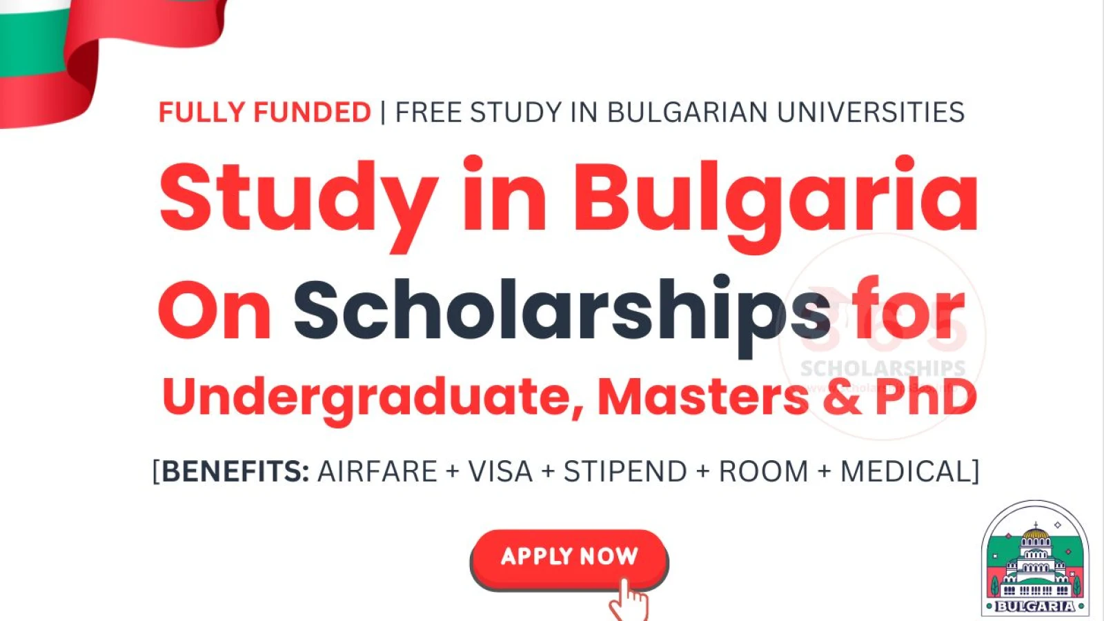 Study in Bulgaria on Scholarships for Undergraduate, Masters & PhD
