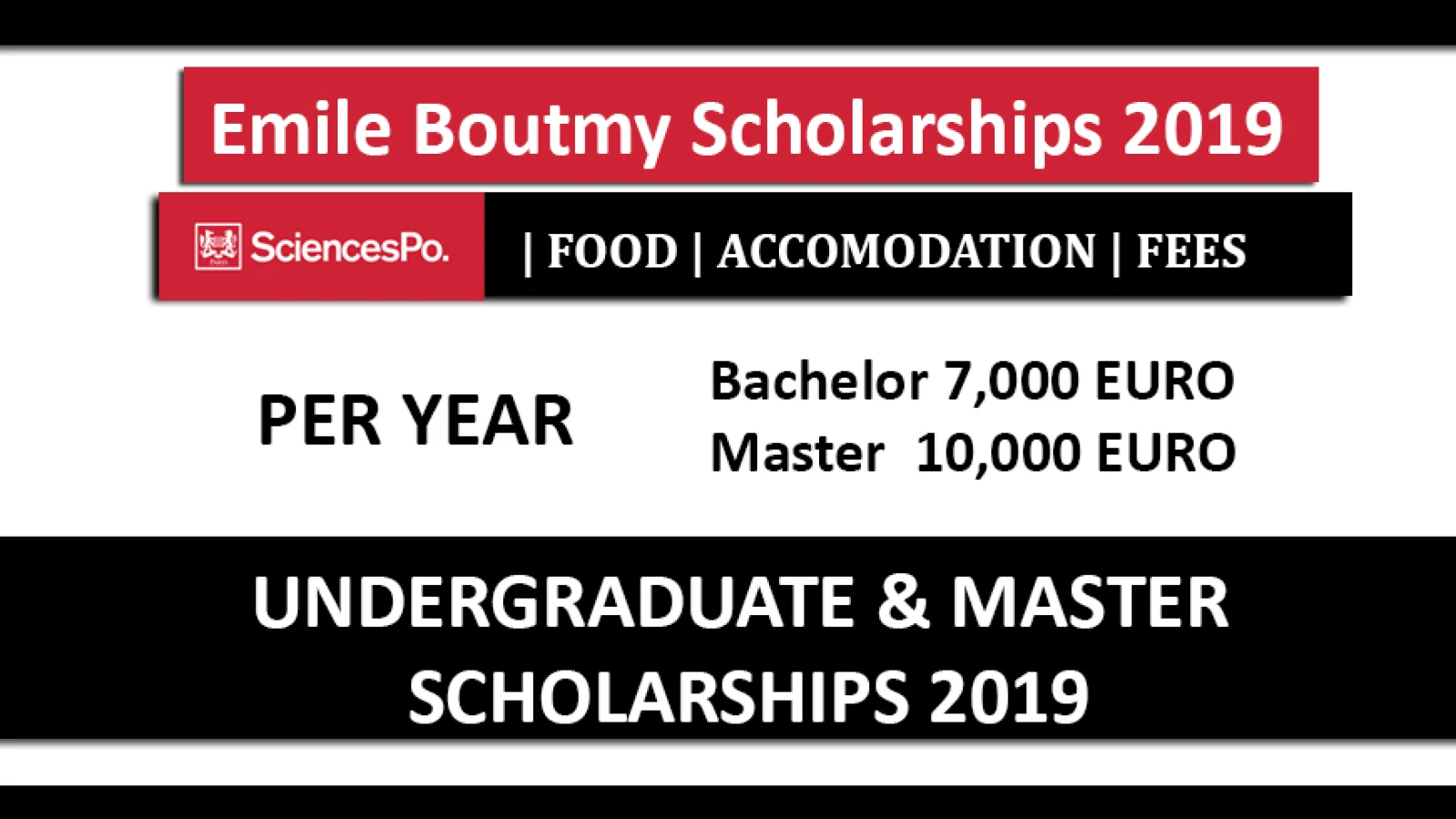 Emile Boutmy Scholarships 2019 Science Po Fully Funded in France