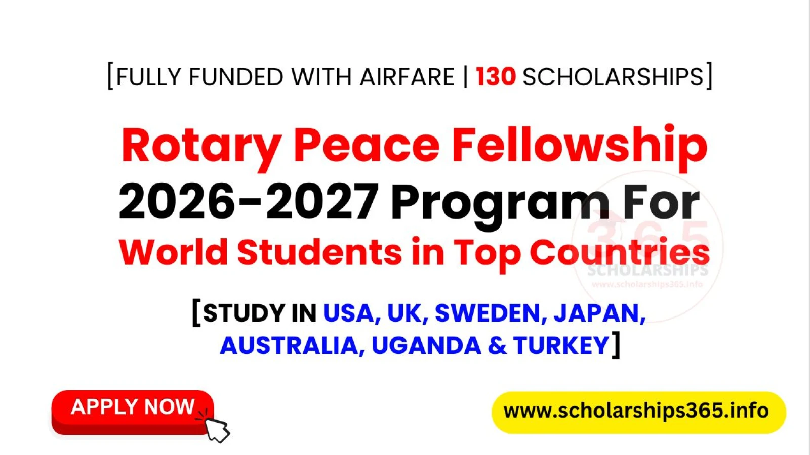 Rotary Peace Fellowship 2026-2027 Program | Fully Funded