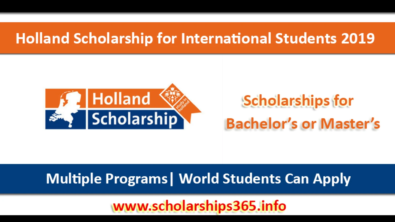 Holland Scholarship 2019 for International Students by Dutch Ministry