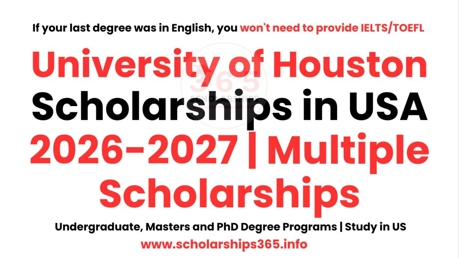 University of Houston Scholarships in USA 2026-2027 | Multiple Scholarships